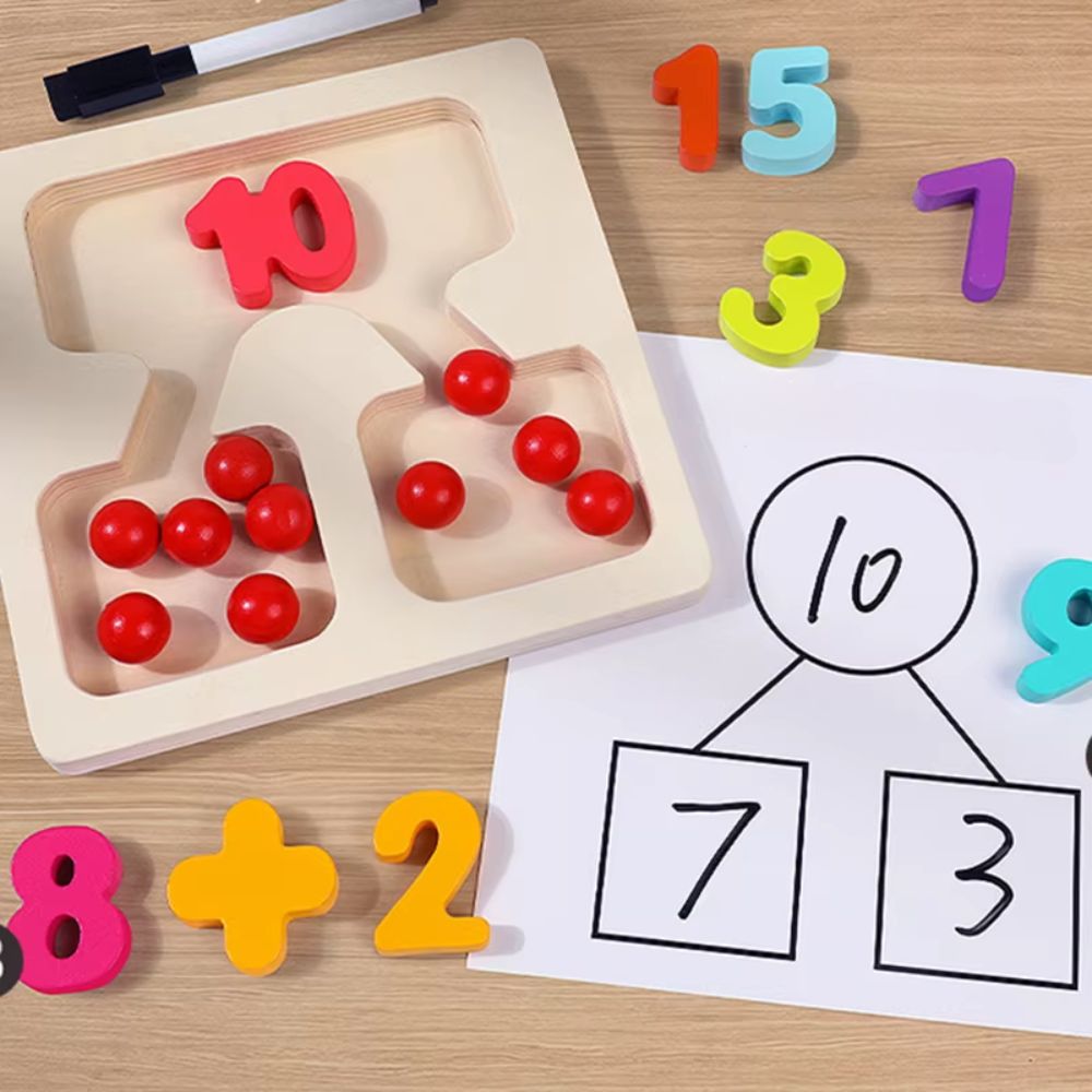 Quadro de Contas Montessori - Aprendizado Lúdico com Bolinhas e Números