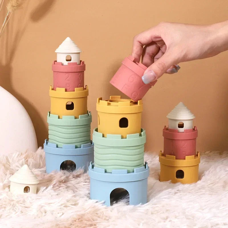 Blocos de Montar Castelo em Silicone