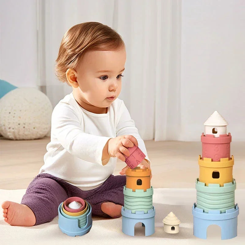 Blocos de Montar Castelo em Silicone