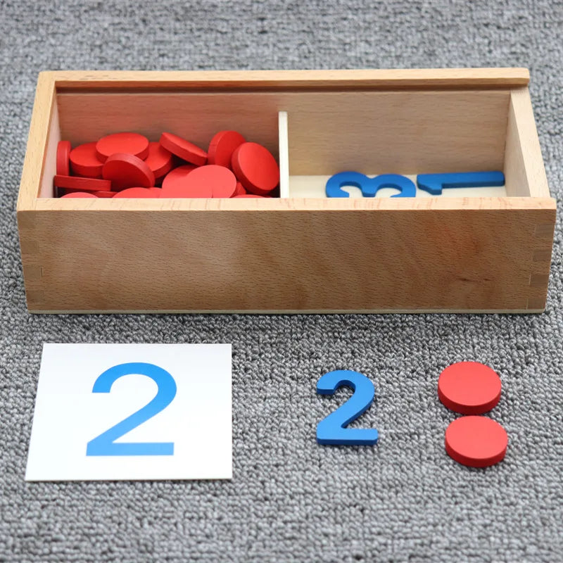 Jogo Montessori de Madeira para Contagem e Matemática