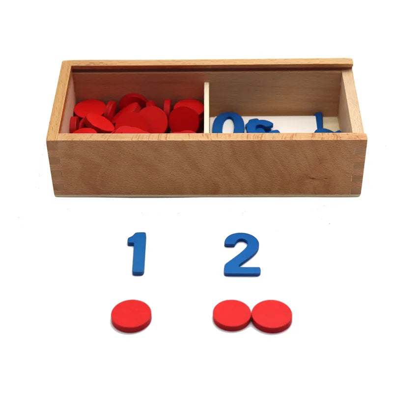 Jogo Montessori de Madeira para Contagem e Matemática